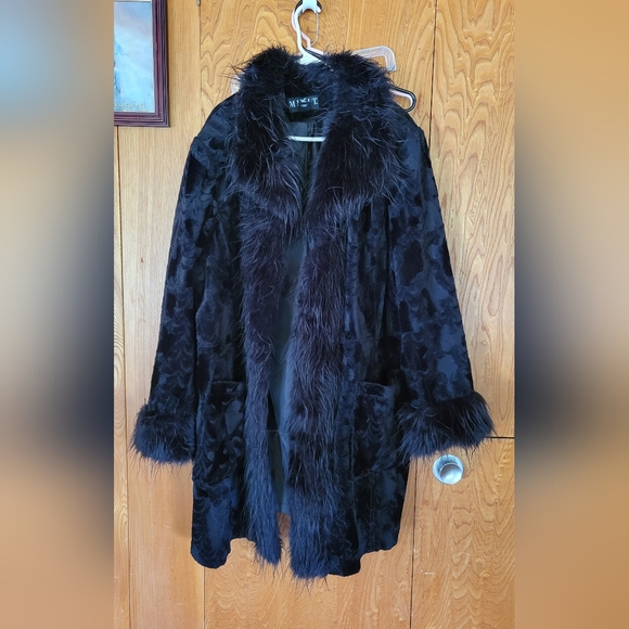 Vintage Y2K MIXIT Velvet And Faux Fur Penny Lane Coat - Picture 1 of 14